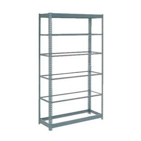 GLOBAL INDUSTRIAL Heavy Duty Shelving 48W x 12D x 96H With 6 Shelves, No Deck, Gray B2296711